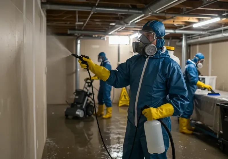 Basement Sanitization and Antimicrobial Treatment process in Everett, PA